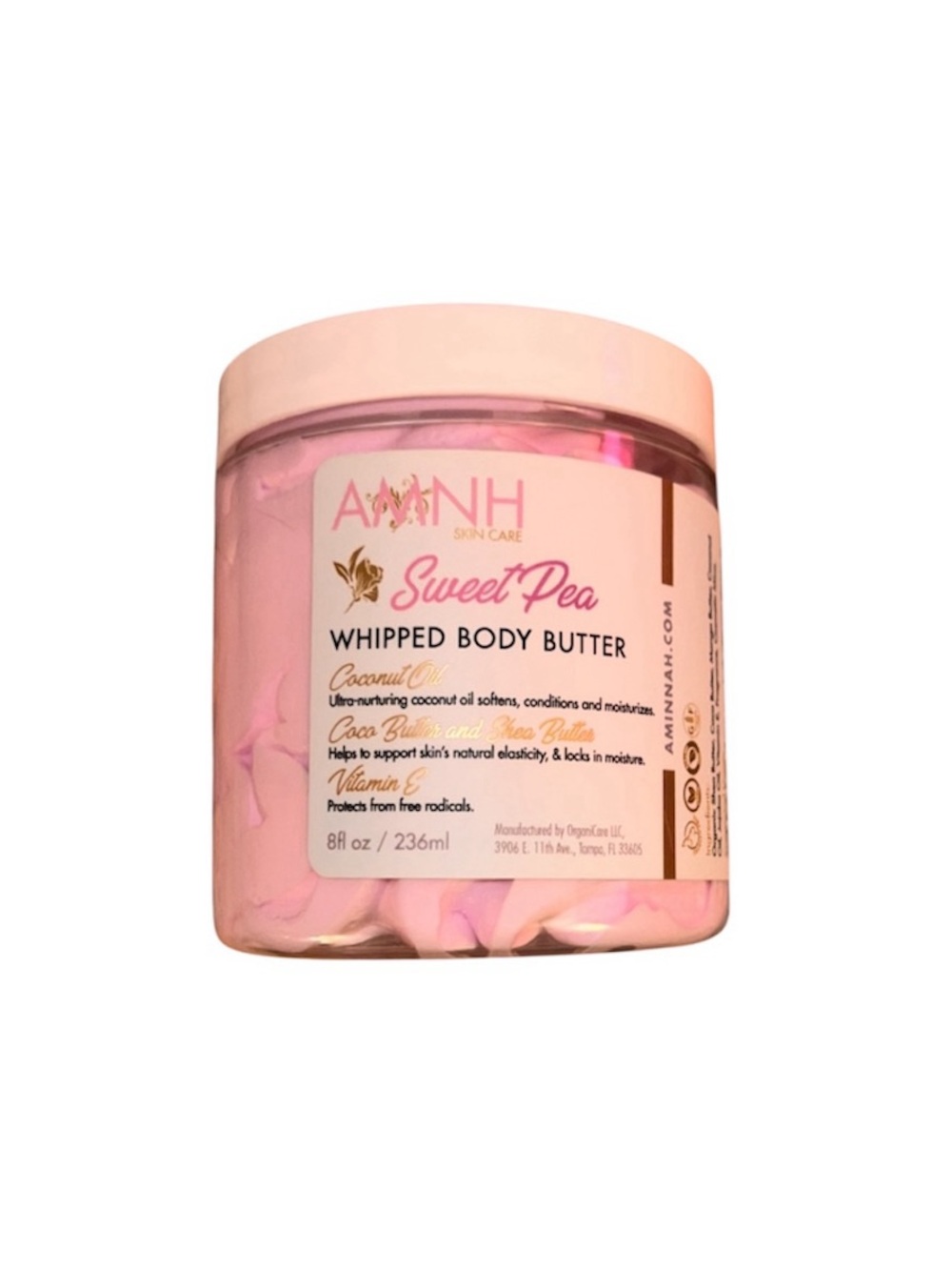 Aminnah Sweet Pea Whipped Body Butter